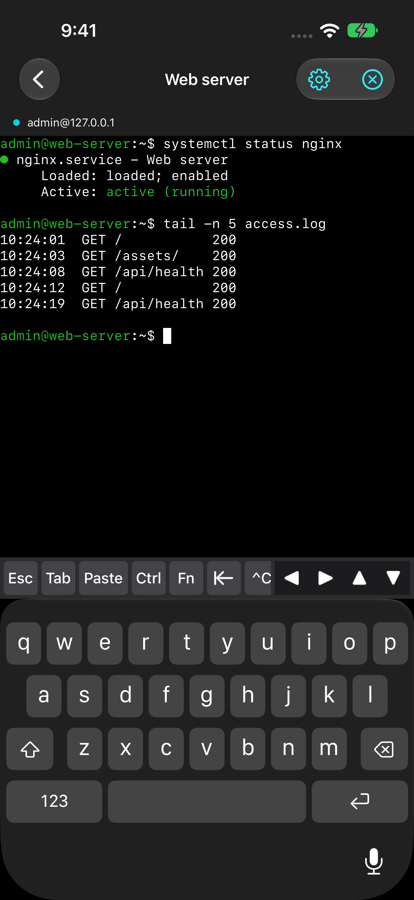 Portlineのターミナルとキーボード